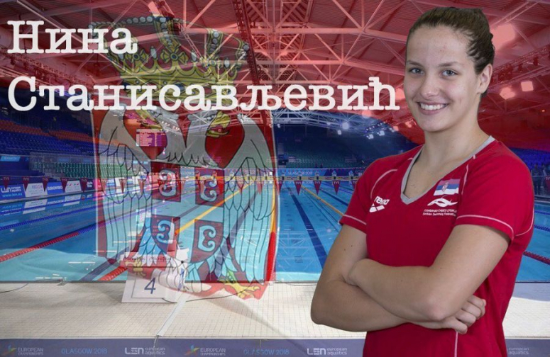 NINA STANISAVLJEVIĆ osvojila drugo mesto na juniorskom prvenstvu Evrope u plivanju NINA STANISAVLJEVIĆ osvojila drugo mesto na juniorskom prvenstvu Evrope u plivanju
