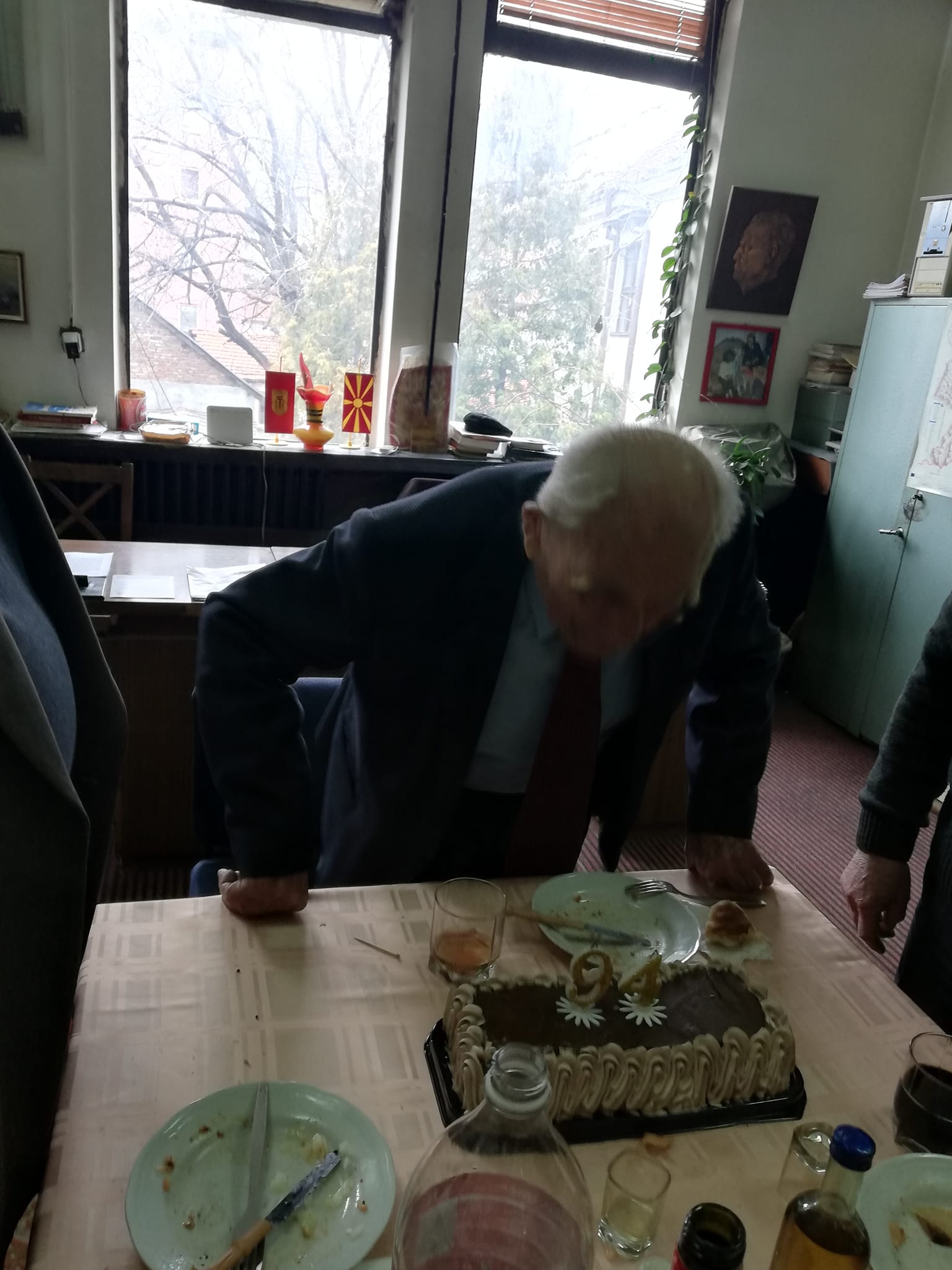GO Subnor Leskovac: Predsednik Hranislav Rakić sa prijateljima proslavio 94. rođendan