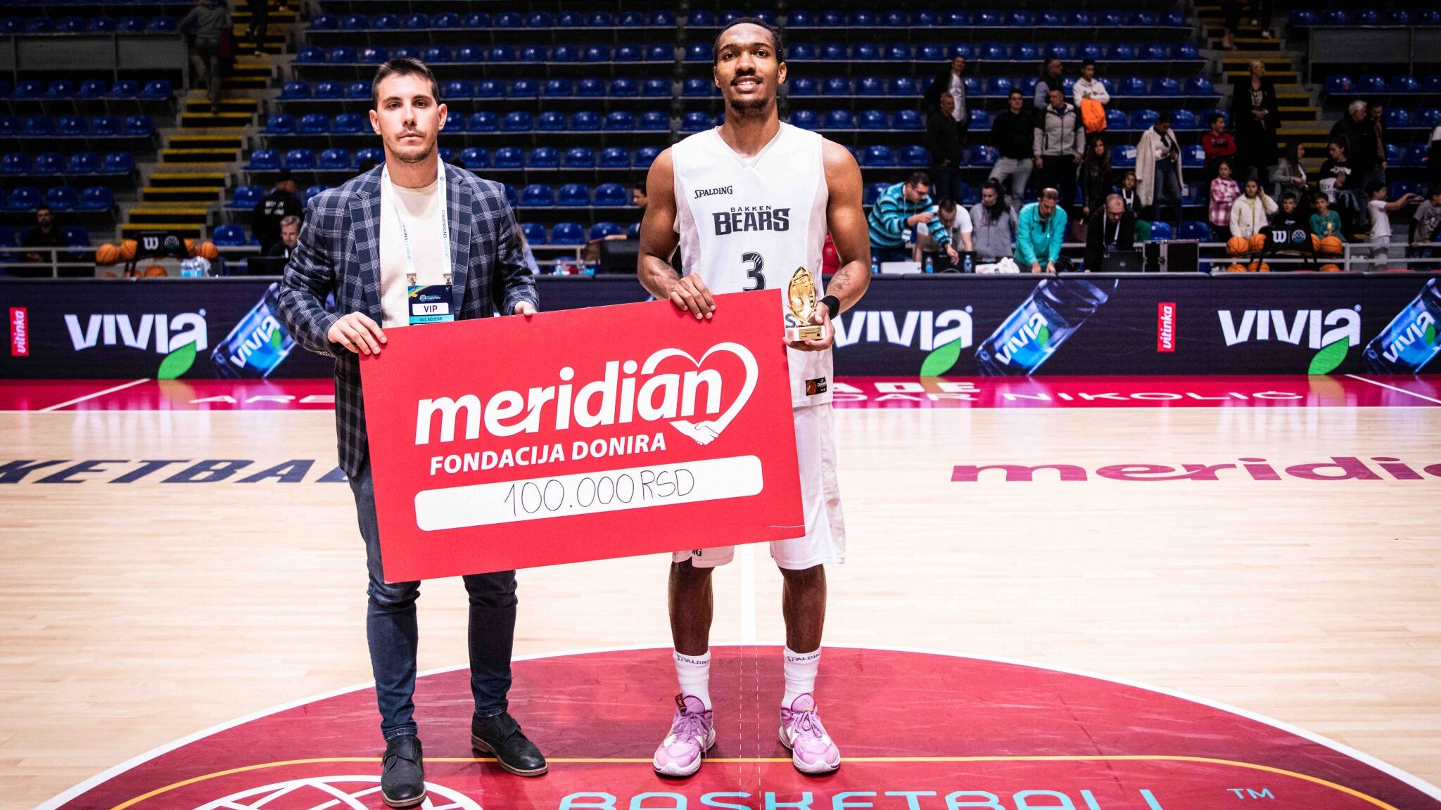 Kada košarka i humanost postanu jedno: Kompanija Meridian na FIBA turniru donirala pola miliona dinara