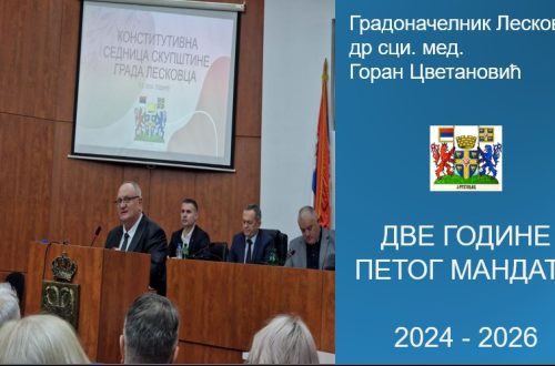 Leskovac: Dr Goran Cvetanović danas predstavlja investicije realizovane 2024. i 2025. godine u petom mandatu Leskovac: Dr Goran Cvetanović danas predstavlja investicije realizovane 2024. i 2025. godine u petom mandatu