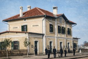Leskovac: Železnička stanica oko 1890. godine, nije bilo struje, vozovi išli redovno
